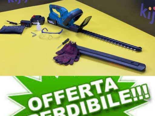 Tagliasiepi a batteria 24v lama 50cm doppia batteria