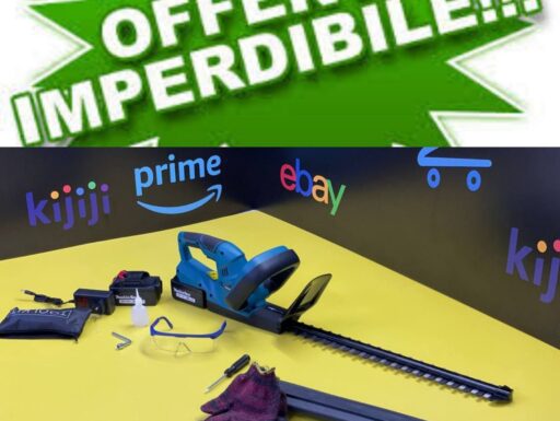 Tagliasiepi a batteria 24v lama 50cm doppia batteria