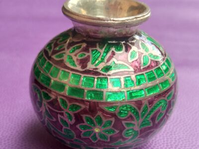Raro vaso in argento cloisonne’