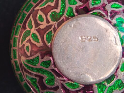 Raro vaso in argento cloisonne’