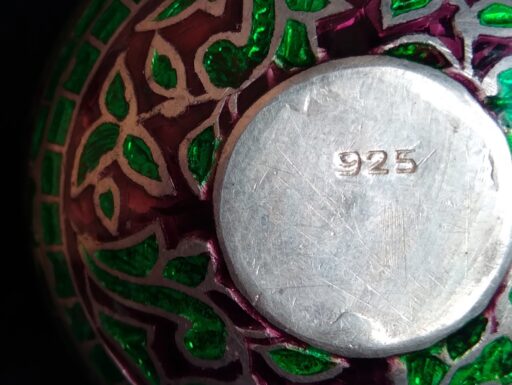 Raro vaso in argento cloisonne’