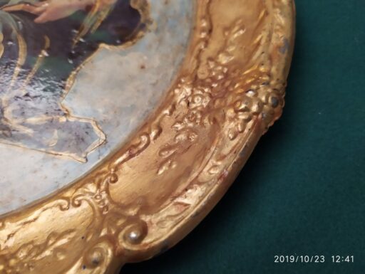 Dipinto olio su piatto primi 900