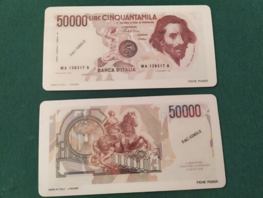 Fiches vecchie lire in pvc