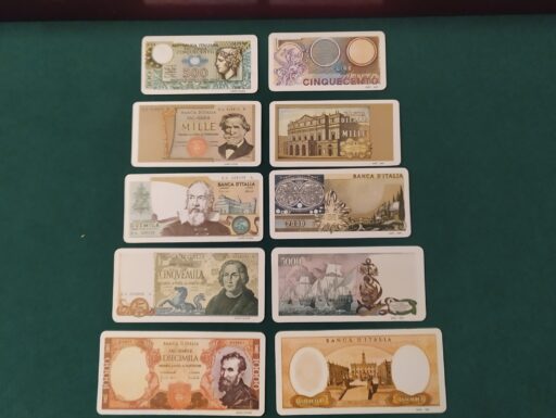 Scatola legno fiches vecchie lire – anni 70