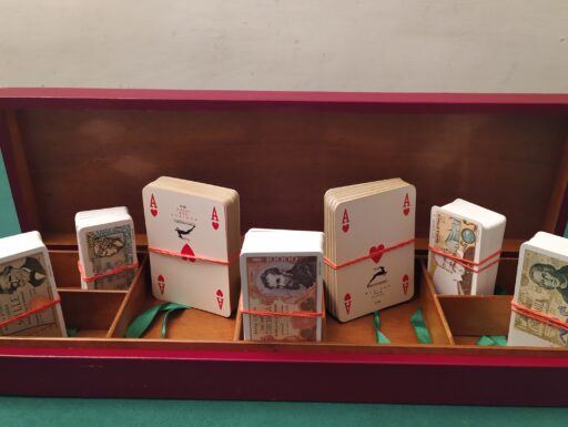 Scatola legno fiches vecchie lire – anni 70