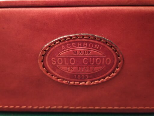 Scatola poker rivestita in cuoio