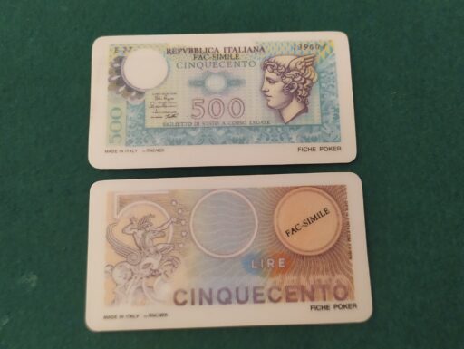 Fiches vecchie lire in pvc