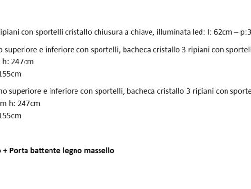 Set vetrine di diverse dimensioni, illuminate led