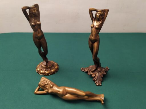 Statue ottone con base e senza