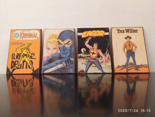 Targhe in legno fumetti anni 50/60
