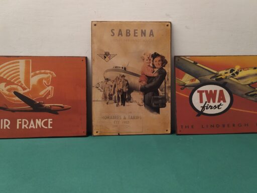 Targhe legno airline-vintage twa-sabena-air france