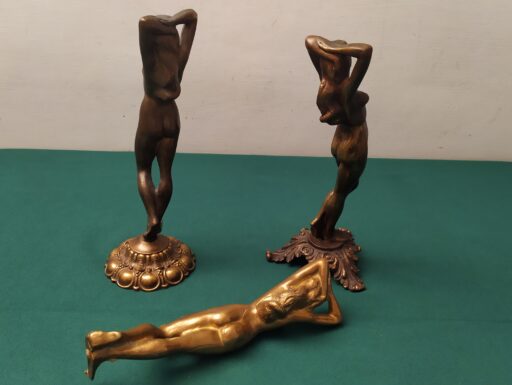 Statue ottone con base e senza