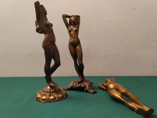 Statue ottone con base e senza