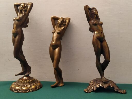 Statue ottone con base e senza