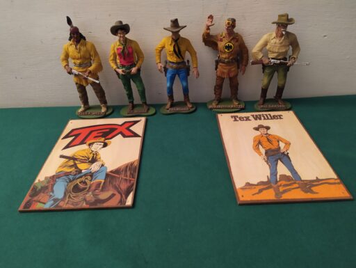 Tex willer e i suoi pards + targhe legno