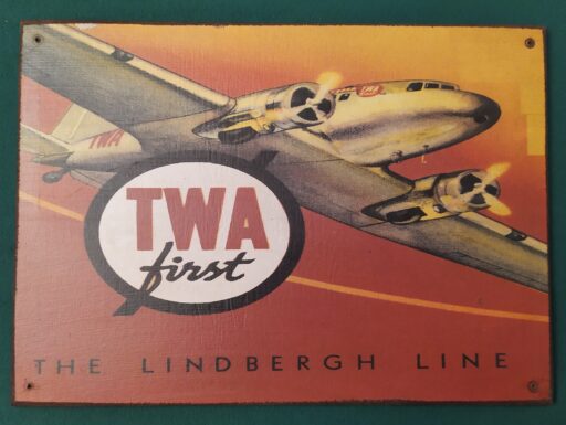 Targhe legno airline-vintage twa-sabena-air france