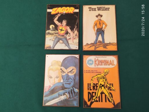 Targhe in legno fumetti anni 50/60