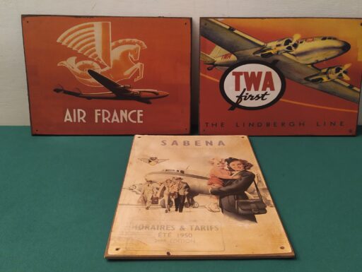 Targhe legno airline-vintage twa-sabena-air france