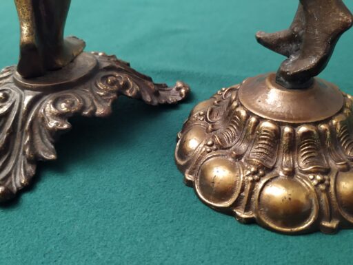 Statue ottone con base e senza