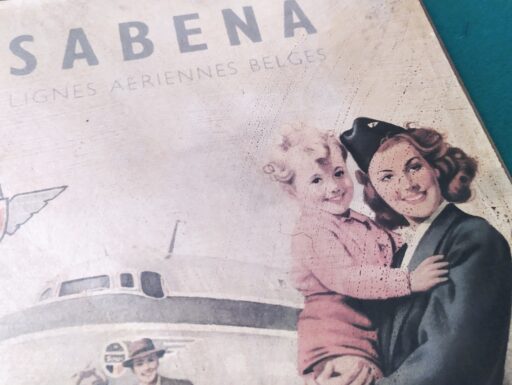 Targhe legno airline-vintage twa-sabena-air france