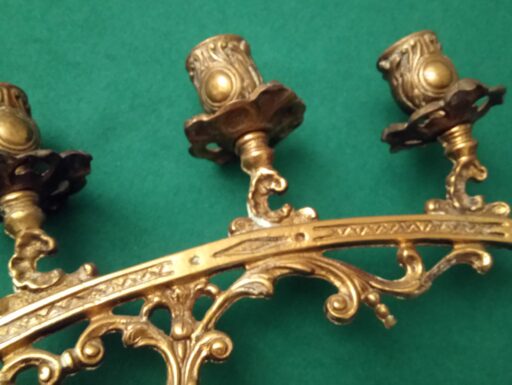 Candelabro ottone d’epoca