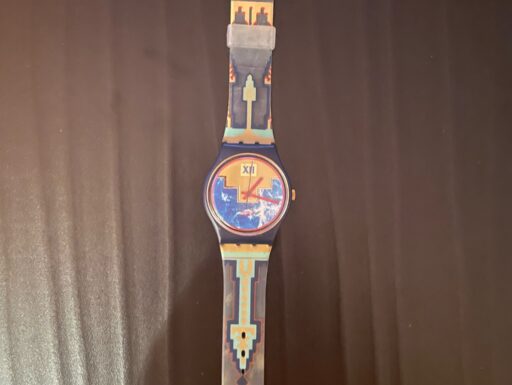 Orologio swatch blue flamingo gn114 vintage
