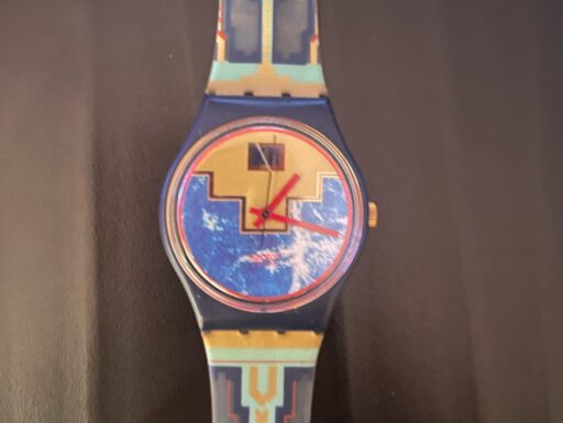 Orologio swatch blue flamingo gn114 vintage