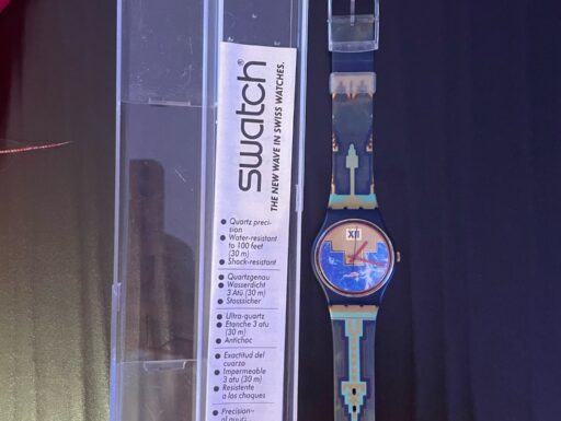 Orologio swatch blue flamingo gn114 vintage