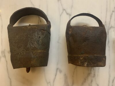 Campanacci antichi altezza 21 e 19 cm