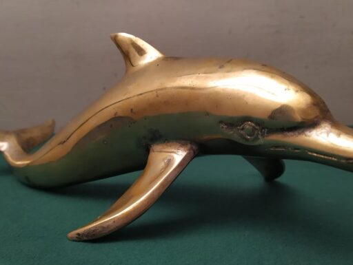 Delfino d’epoca in ottone
