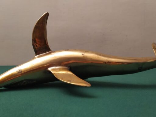 Delfino d’epoca in ottone