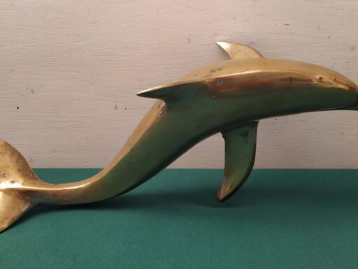 Delfino d’epoca in ottone