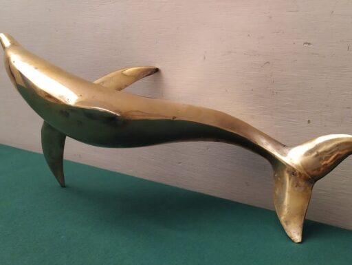 Delfino d’epoca in ottone