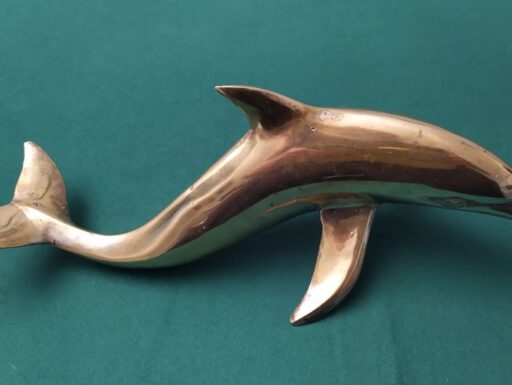 Delfino d’epoca in ottone