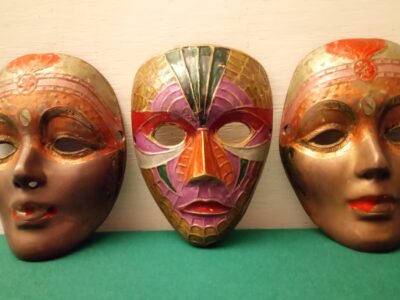 Maschere bronzo anni 60/70