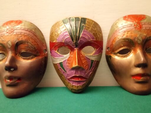 Maschere bronzo anni 60/70