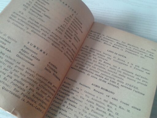 Stradario roma d’epoca