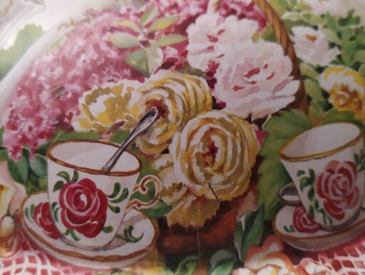 Contenitore rotondo in latta d’epoca