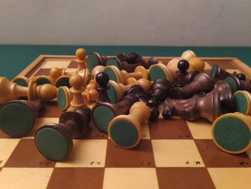 Scacchiera legno cassetto pedine dama