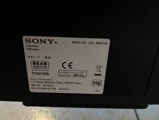 Smart tv sony 49