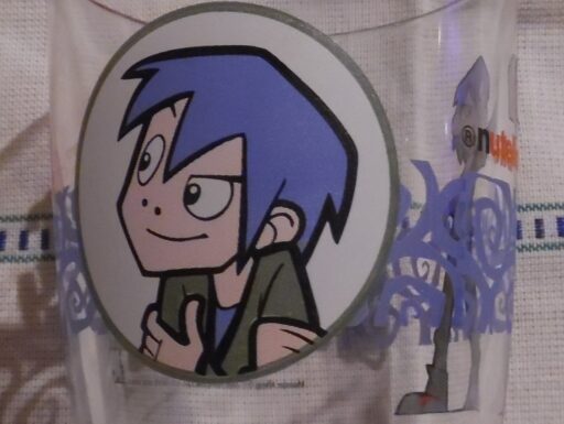 Bicchiere da collezione nutella monster allegry anno 2006