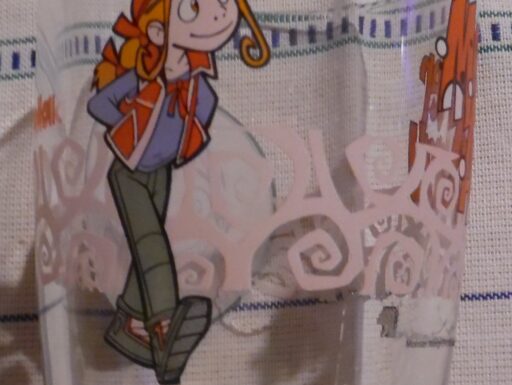 Bicchiere da collezione nutella monster allegry anno 2006