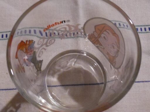 Bicchiere da collezione nutella monster allegry anno 2006