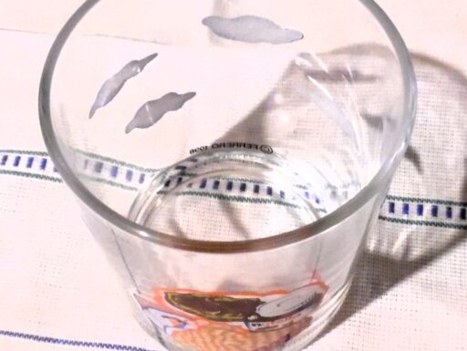 Bicchiere da collezione nutella 1998 serie nuvole