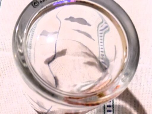 Bicchiere da collezione nutella 1998 serie nuvole