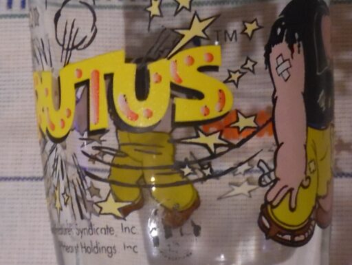 Bicchiere da collezione nutella popeye brutus anno 2003