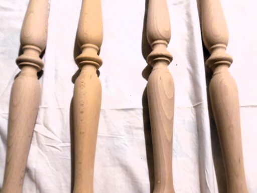 4 gambe per tavolo in legno di faggio