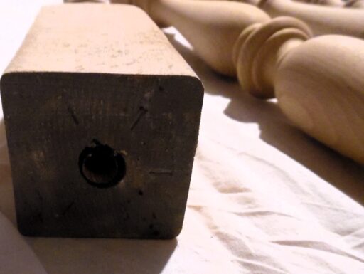 4 gambe per tavolo in legno di faggio