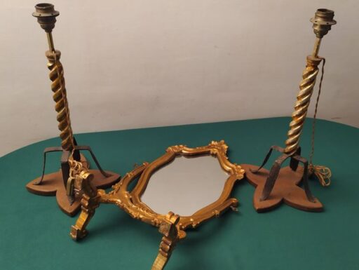 Specchio e candelabri fine 800