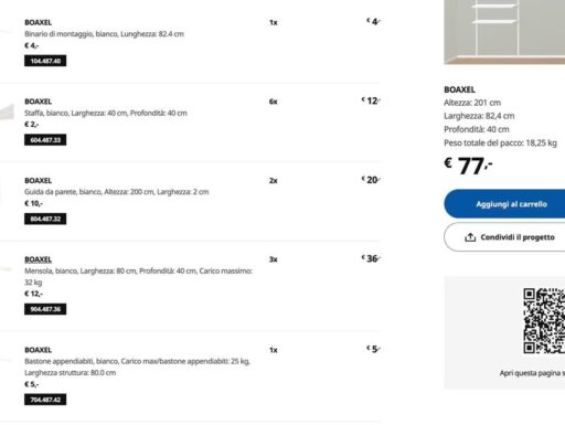 Struttura cabina armadio ikea elvarli boaxel